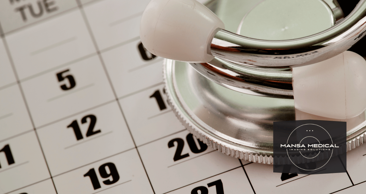 A calendar for patient appointments